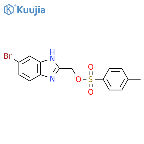 (5-bromo-1H-1,3-benzodiazol-2-yl)methyl 4-methylbenzene-1-sulfonate structure