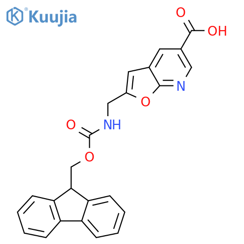 2-({(9H-fluoren-9-yl)methoxycarbonyl}amino)methylfuro2,3-bpyridine-5-carboxylic acid structure