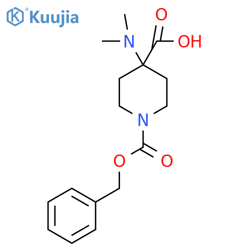 1-[(Benzyloxy)carbonyl]-4-(dimethylamino)piperidine-4-carboxylic acid structure