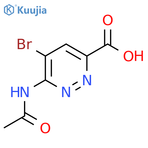 5-Bromo-6-acetamidopyridazine-3-carboxylic acid structure