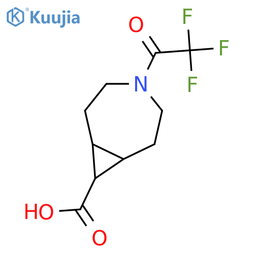 4-(2,2,2-Trifluoroacetyl)-4-azabicyclo[5.1.0]octane-8-carboxylic acid structure