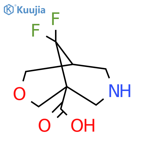 9,9-Difluoro-3-oxa-7-azabicyclo[3.3.1]nonane-1-carboxylic acid structure