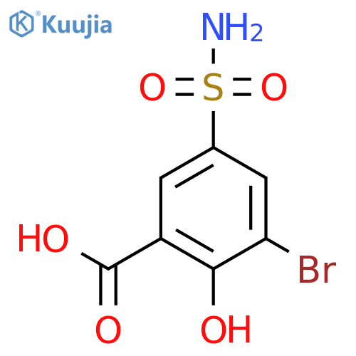 3-Bromo-2-hydroxy-5-sulfamoylbenzoic acid structure