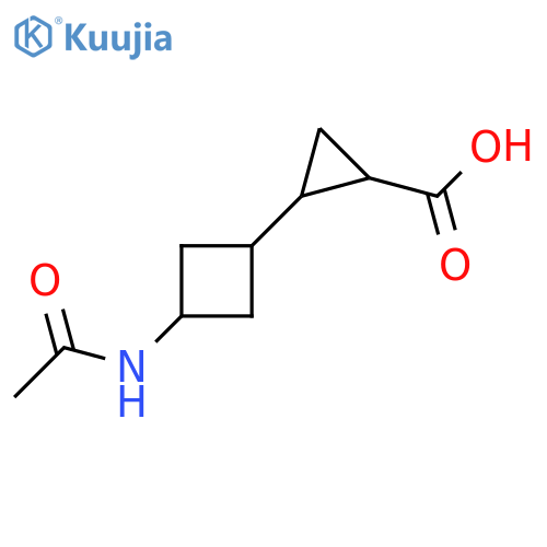 2-(3-Acetamidocyclobutyl)cyclopropane-1-carboxylic acid structure