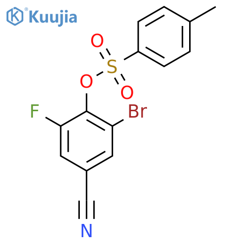 2-Bromo-4-cyano-6-fluorophenyl 4-methylbenzene-1-sulfonate structure
