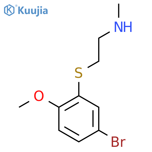 {2-[(5-Bromo-2-methoxyphenyl)sulfanyl]ethyl}(methyl)amine structure