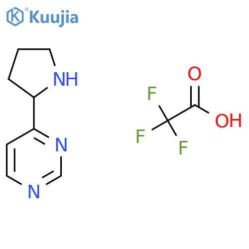 4-(Pyrrolidin-2-yl)pyrimidine; trifluoroacetic acid structure