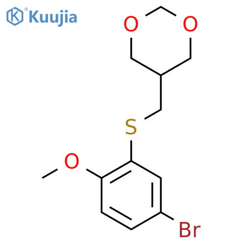 5-{[(5-Bromo-2-methoxyphenyl)sulfanyl]methyl}-1,3-dioxane structure