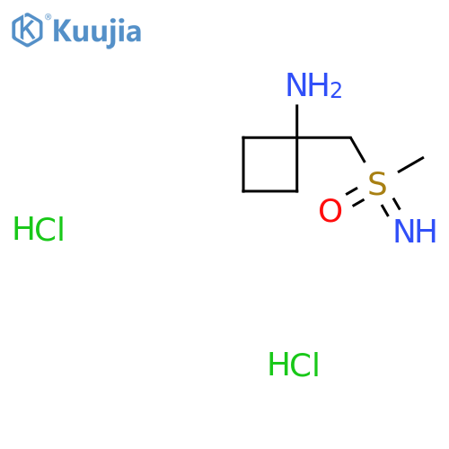 [(1-Aminocyclobutyl)methyl](imino)methyl-lambda6-sulfanone dihydrochloride structure
