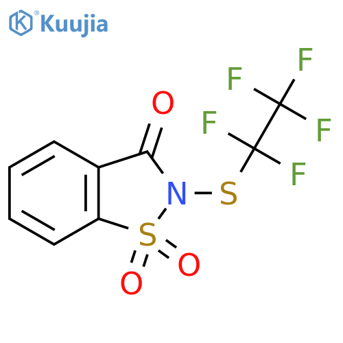 2-((Perfluoroethyl)thio)benZo[d]isothiaZol-3(2H)-one 1,1-dioxide structure