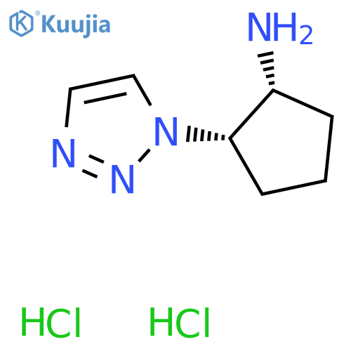 rac-(1R,2S)-2-(1H-1,2,3-triazol-1-yl)cyclopentan-1-amine dihydrochloride structure