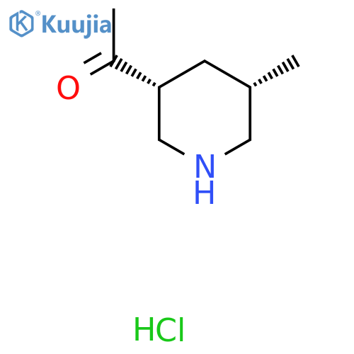 rac-1-(3R,5S)-5-methylpiperidin-3-ylethan-1-one hydrochloride, cis structure