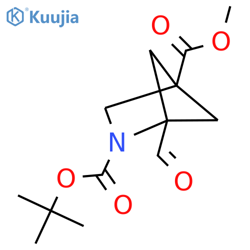 2-Tert-butyl 4-methyl 1-formyl-2-azabicyclo[2.1.1]hexane-2,4-dicarboxylate structure