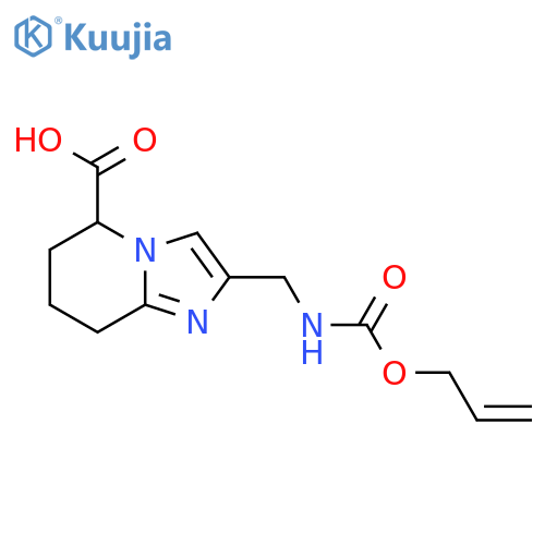 2-({[(prop-2-en-1-yloxy)carbonyl]amino}methyl)-5H,6H,7H,8H-imidazo[1,2-a]pyridine-5-carboxylic acid structure