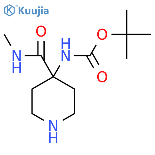 tert-butyl N-[4-(methylcarbamoyl)piperidin-4-yl]carbamate structure
