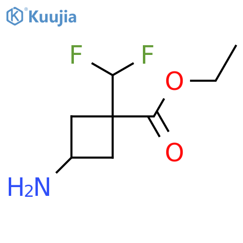Ethyl 3-amino-1-(difluoromethyl)cyclobutane-1-carboxylate structure