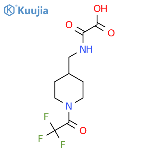 ({[1-(Trifluoroacetyl)piperidin-4-yl]methyl}carbamoyl)formic acid structure