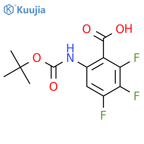 6-{[(Tert-butoxy)carbonyl]amino}-2,3,4-trifluorobenzoic acid structure