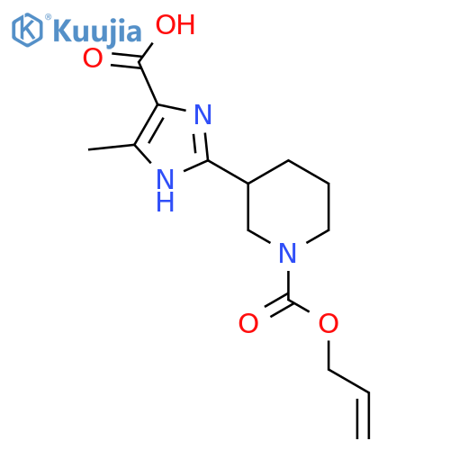 4-methyl-2-{1-[(prop-2-en-1-yloxy)carbonyl]piperidin-3-yl}-1H-imidazole-5-carboxylic acid structure