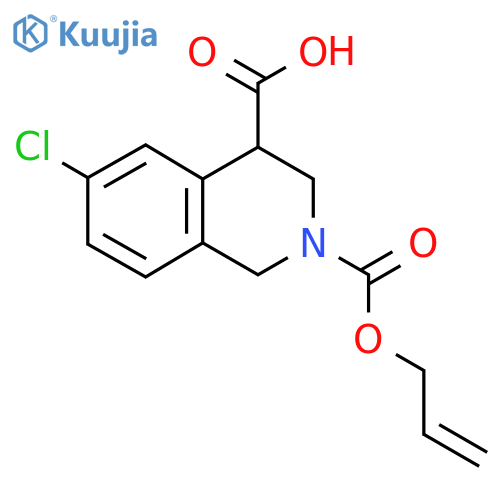 6-Chloro-2-[(prop-2-en-1-yloxy)carbonyl]-1,2,3,4-tetrahydroisoquinoline-4-carboxylic acid structure