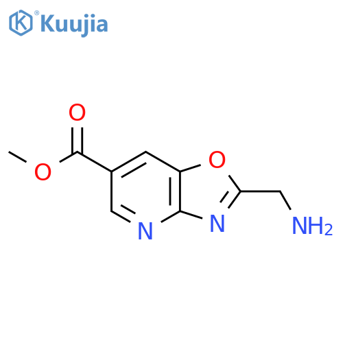 methyl 2-(aminomethyl)-1,3oxazolo4,5-bpyridine-6-carboxylate structure