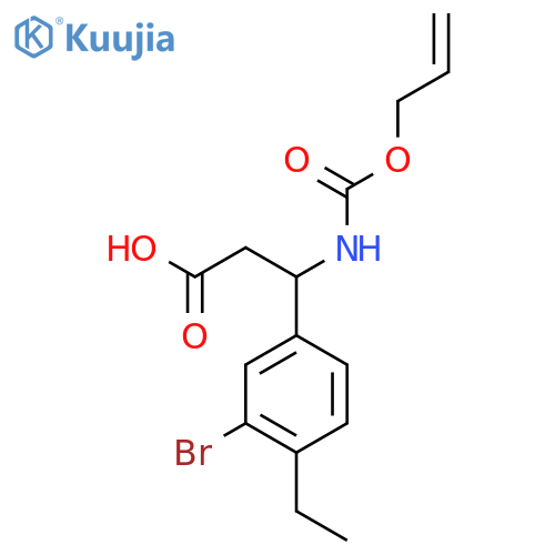 3-(3-Bromo-4-ethylphenyl)-3-{[(prop-2-en-1-yloxy)carbonyl]amino}propanoic acid structure