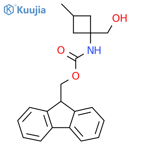 (9H-fluoren-9-yl)methyl N-[1-(hydroxymethyl)-3-methylcyclobutyl]carbamate structure