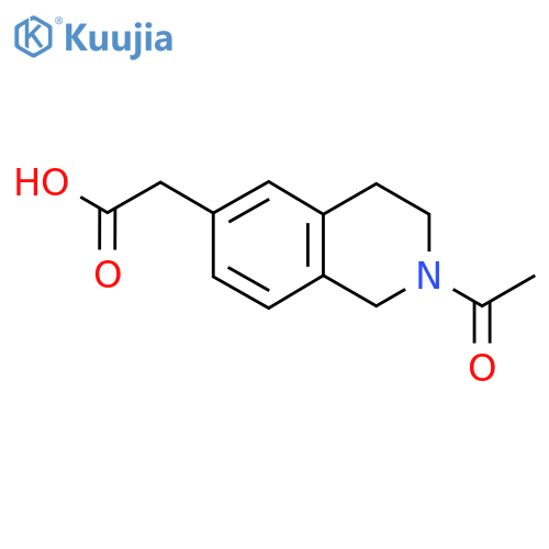 2-(2-Acetyl-1,2,3,4-tetrahydroisoquinolin-6-yl)acetic acid structure