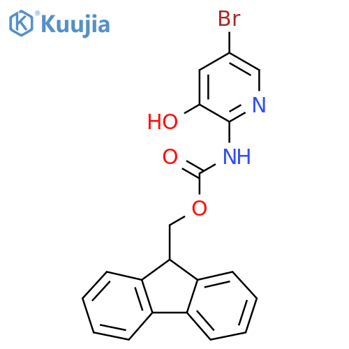 (9H-fluoren-9-yl)methyl N-(5-bromo-3-hydroxypyridin-2-yl)carbamate structure