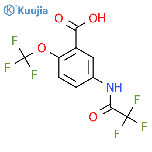 5-(2,2,2-Trifluoroacetamido)-2-(trifluoromethoxy)benzoic acid structure