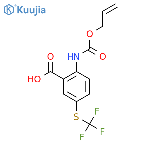 2-{[(Prop-2-en-1-yloxy)carbonyl]amino}-5-[(trifluoromethyl)sulfanyl]benzoic acid structure