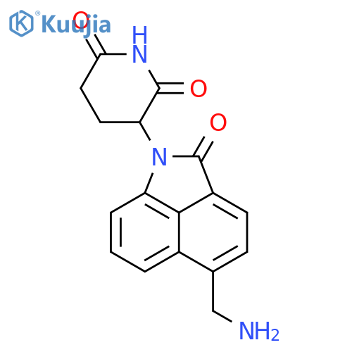 3-[5-(Aminomethyl)-2-oxobenz[cd]indol-1(2H)-yl]-2,6-piperidinedione structure