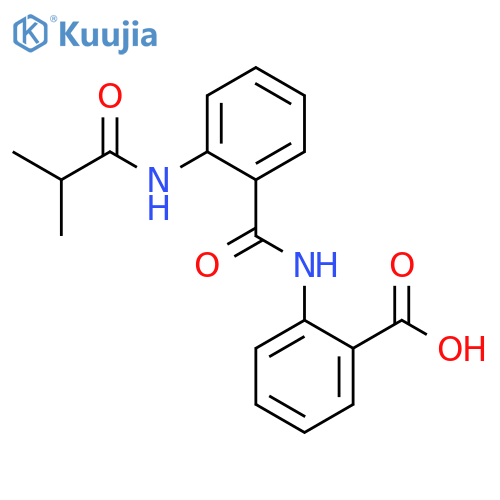 2-[[2-[(2-Methyl-1-oxopropyl)amino]benzoyl]amino]benzoic acid structure