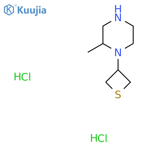 2-Methyl-1-(thietan-3-yl)piperazine dihydrochloride structure