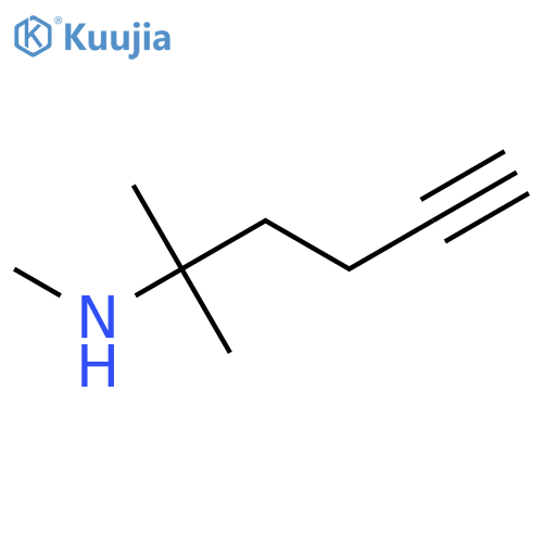 Methyl(2-methylhex-5-yn-2-yl)amine structure