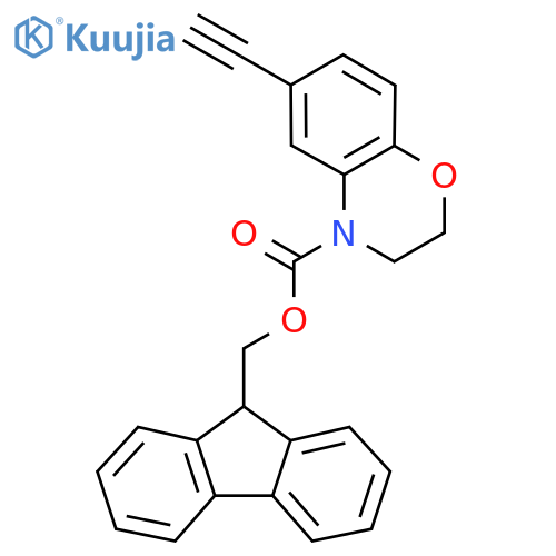 (9H-fluoren-9-yl)methyl 6-ethynyl-3,4-dihydro-2H-1,4-benzoxazine-4-carboxylate structure