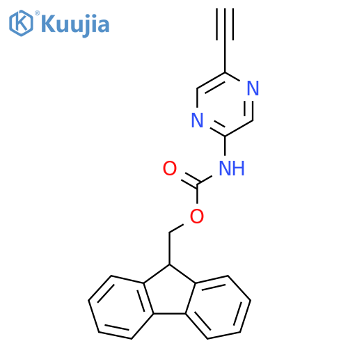 (9H-fluoren-9-yl)methyl N-(5-ethynylpyrazin-2-yl)carbamate structure
