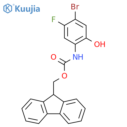 (9H-fluoren-9-yl)methyl N-(4-bromo-5-fluoro-2-hydroxyphenyl)carbamate structure