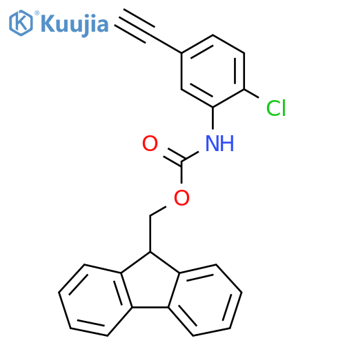 (9H-fluoren-9-yl)methyl N-(2-chloro-5-ethynylphenyl)carbamate structure