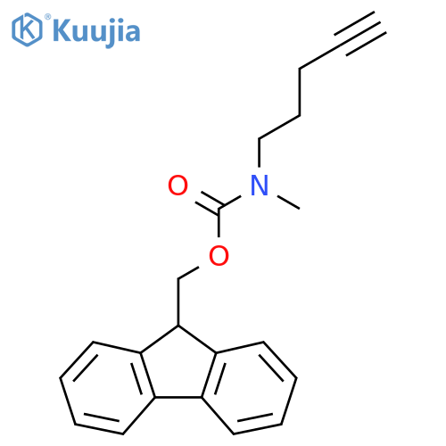 (9H-fluoren-9-yl)methyl N-methyl-N-(pent-4-yn-1-yl)carbamate structure