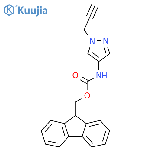 (9H-fluoren-9-yl)methyl N-[1-(prop-2-yn-1-yl)-1H-pyrazol-4-yl]carbamate structure