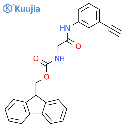 (9H-fluoren-9-yl)methyl N-{[(3-ethynylphenyl)carbamoyl]methyl}carbamate structure