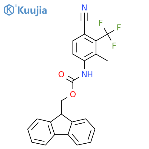 (9H-fluoren-9-yl)methyl N-[4-cyano-2-methyl-3-(trifluoromethyl)phenyl]carbamate structure
