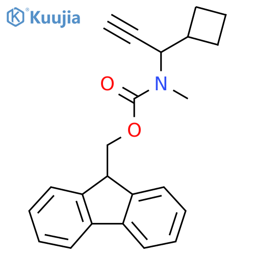 (9H-fluoren-9-yl)methyl N-(1-cyclobutylprop-2-yn-1-yl)-N-methylcarbamate structure