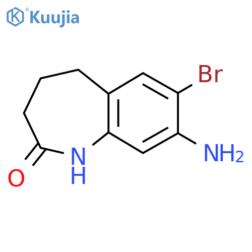 8-amino-7-bromo-2,3,4,5-tetrahydro-1H-1-benzazepin-2-one structure