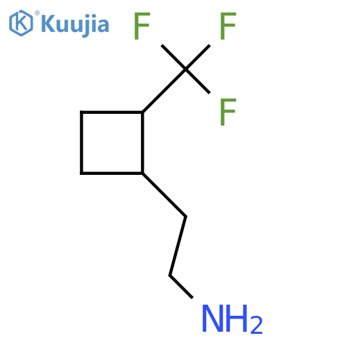 2-[2-(Trifluoromethyl)cyclobutyl]ethan-1-amine structure