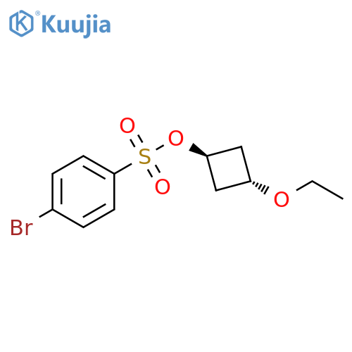 Benzenesulfonic acid, 4-bromo-, 3-ethoxycyclobutyl ester, trans- (9CI) structure