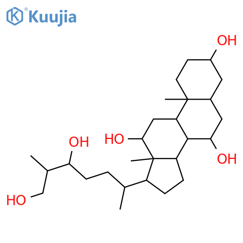 Cholestane-3,7,12,24,26-pentol; (3α,5α,7α,12α,24R,25R)-form structure