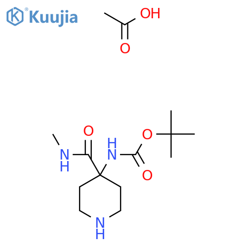 acetic acid; tert-butyl N-[4-(methylcarbamoyl)piperidin-4-yl]carbamate structure