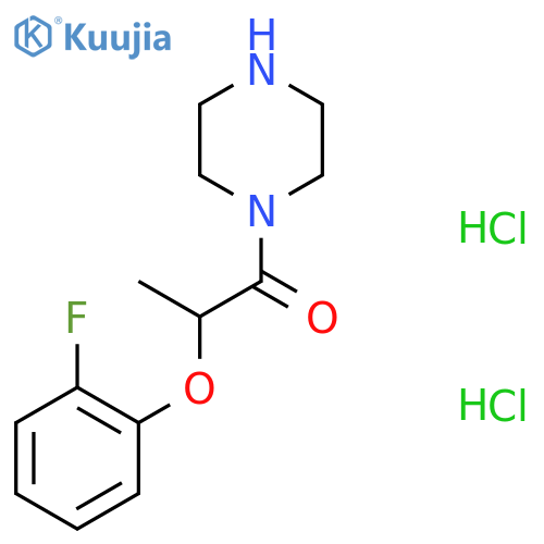 2-(2-Fluorophenoxy)-1-(piperazin-1-yl)propan-1-one dihydrochloride structure